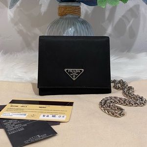 Prada Nylon Trifold Wallet w/ COA